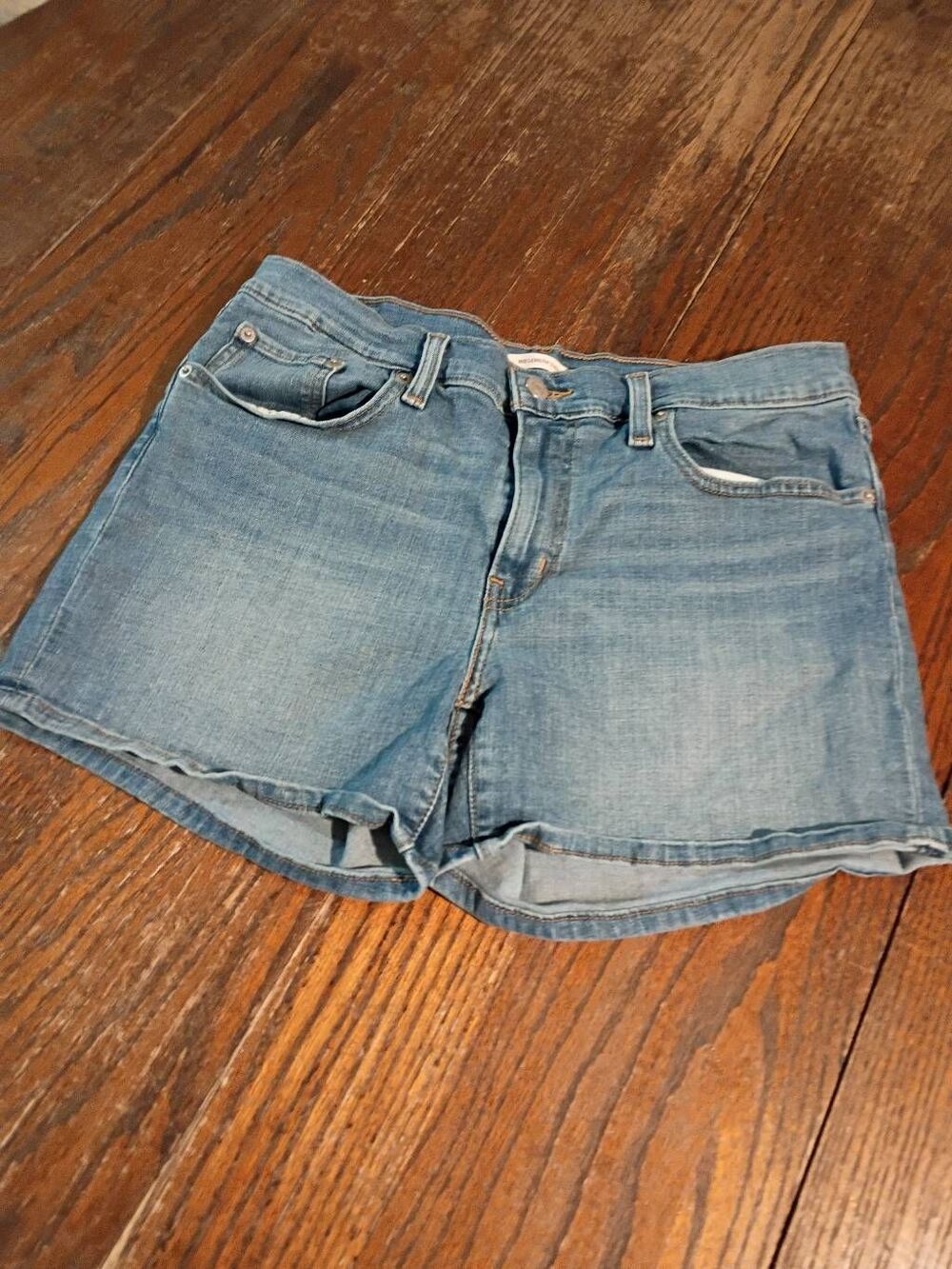 Levis 30" Waist Mid Length Shorts Denim Blue Jean Shorts Casual Pockets